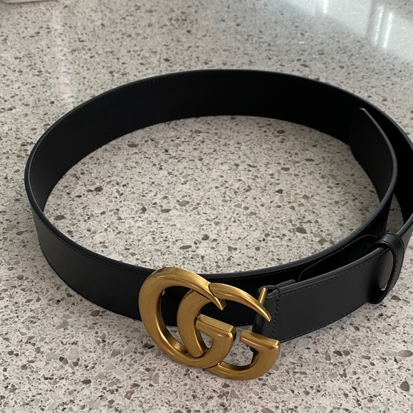Black Belt with Gold Buckle - Picture 1 of 4